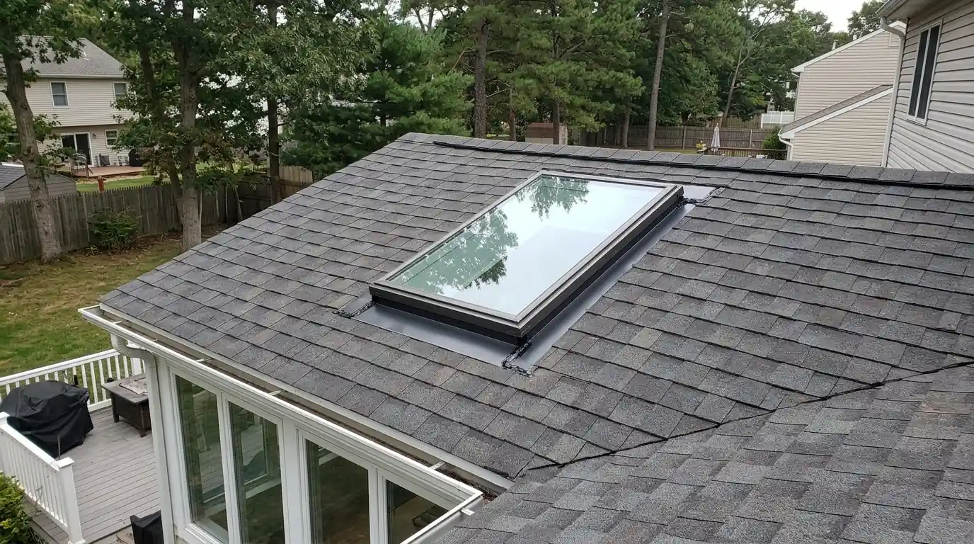 Skylight reflashed on a Jersey Shore home
