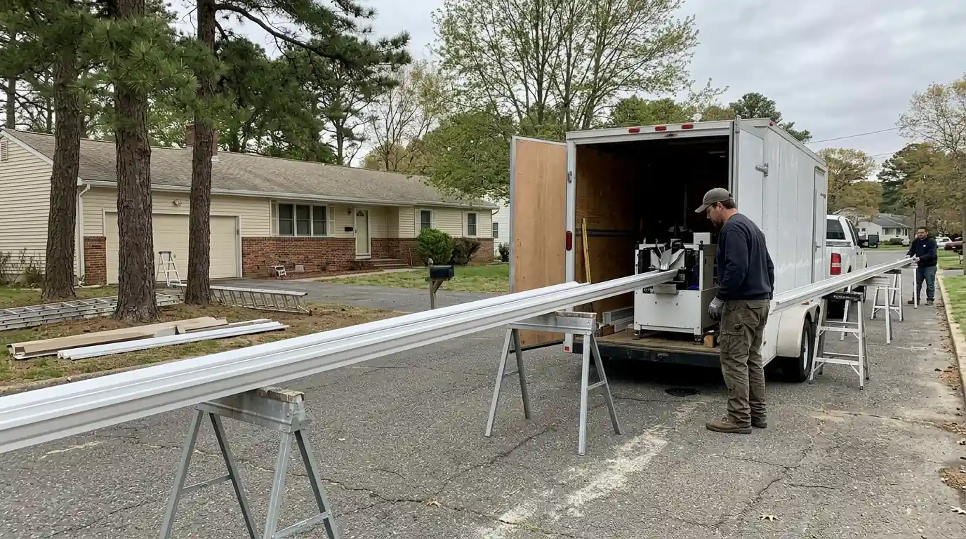 Gutters and trim on a Toms River home