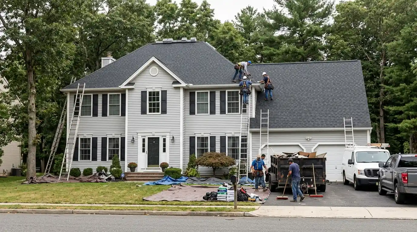 New roofs on a Toms River home